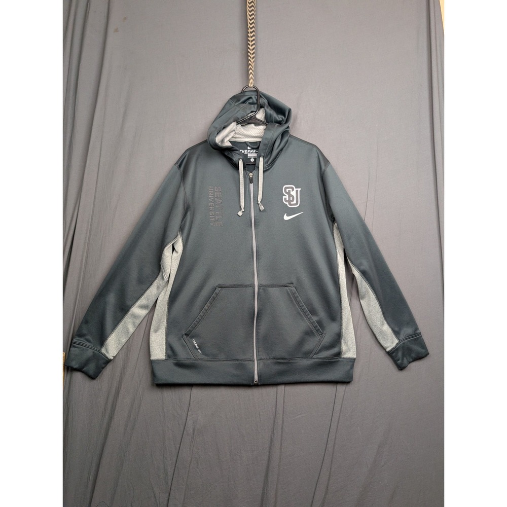 Nike Men's Large Gray Long Sleeve Full Zip Sweater Size Large